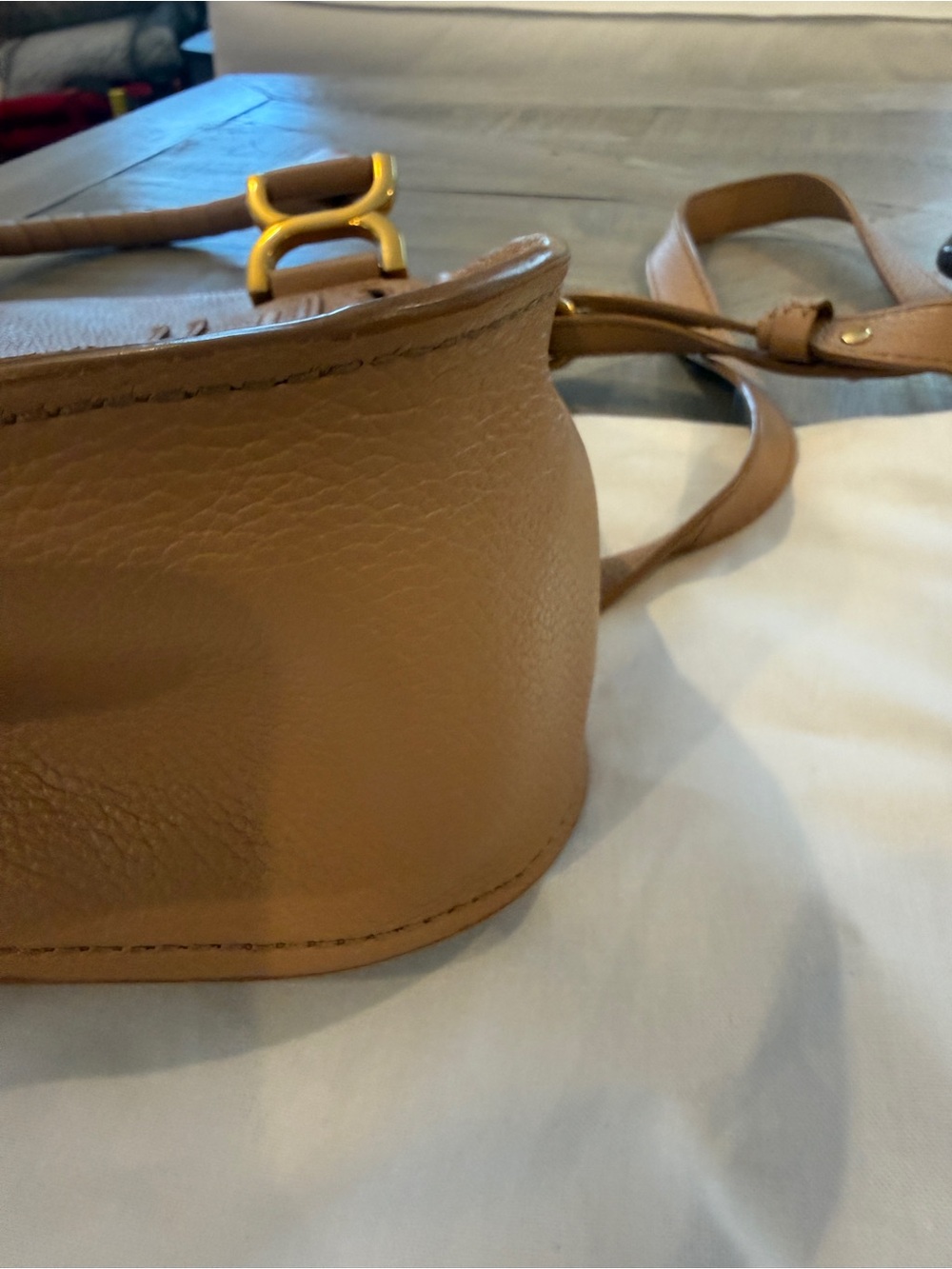 Chloé Marcie Small Satchel Cognac Brown Leather Satchel with Gold Hardware - Picture 4 of 15